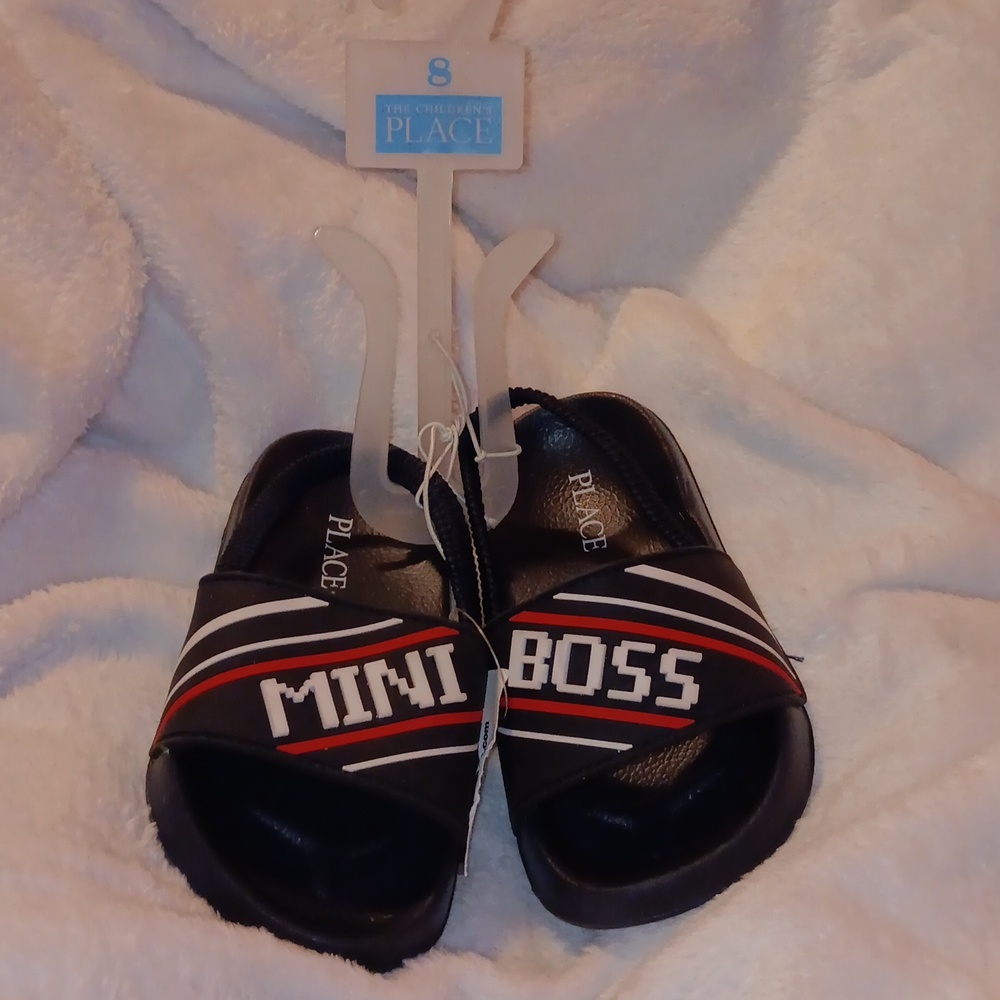 The Children's Place Mini Boss Sandals in toddlers 8 red, white & blue